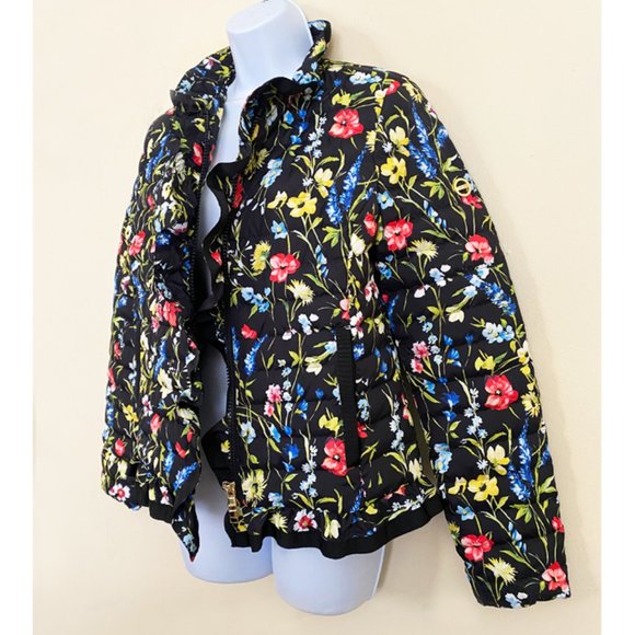 NWT ESCADA Floral Water Repellent Quilted Down Puffer Jacket Size 36 - Picture 4 of 10